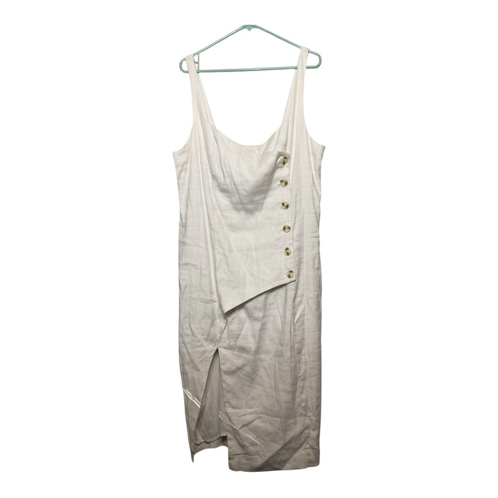 Women’s NWT By Anthropologie Sleeveless Square neck linen blend midi, size XL